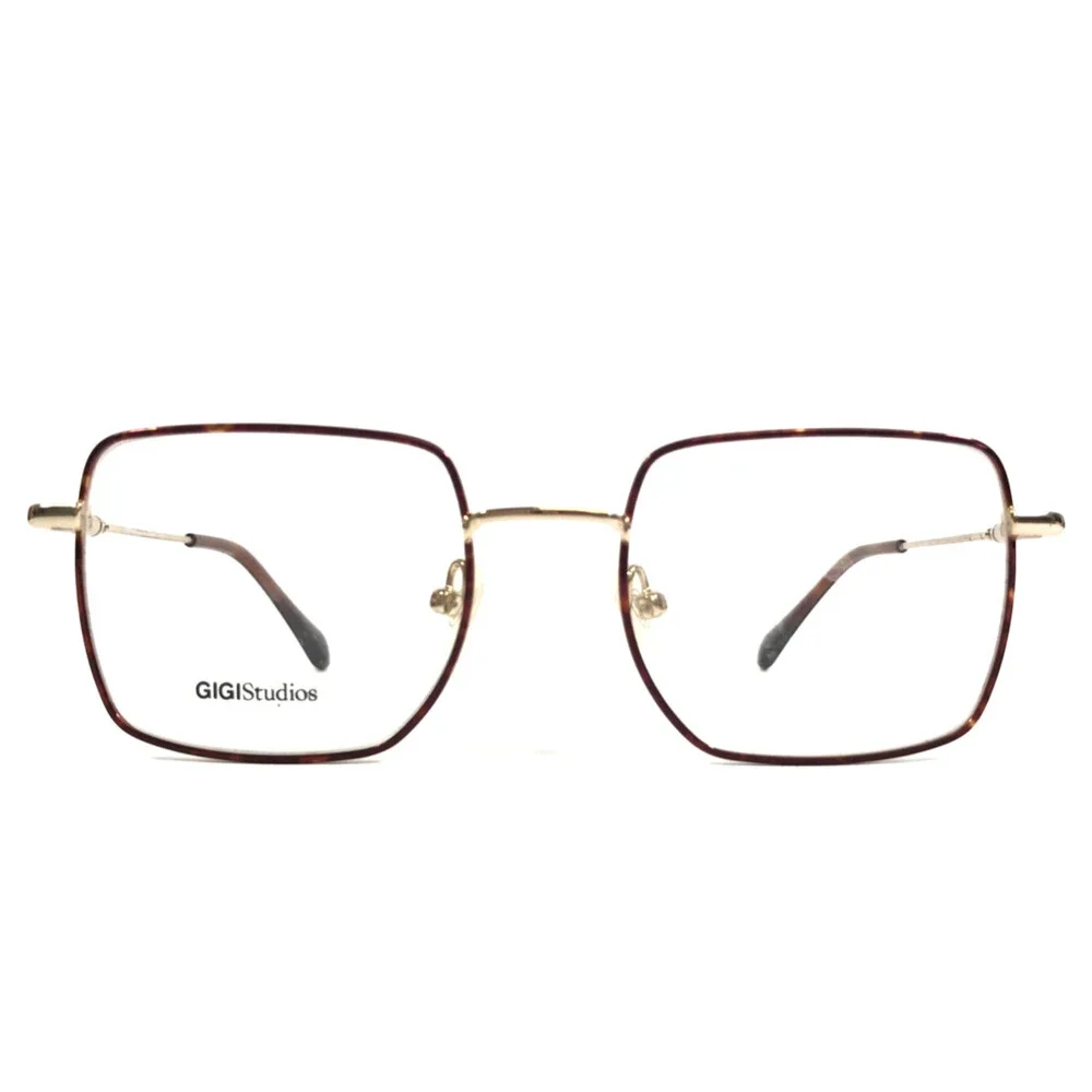 Gigi Studios Eyeglasses Frame ELIN 609/2 Tortoise Gold Square Wire Rim 48-19-135